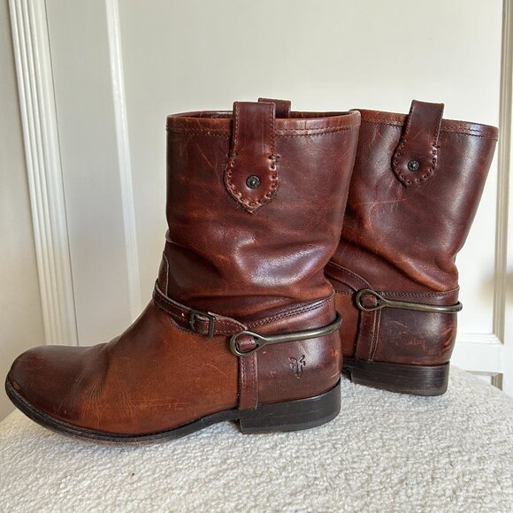 Frye Melissa Riding Spur Leather Boots - Picture 1 of 11